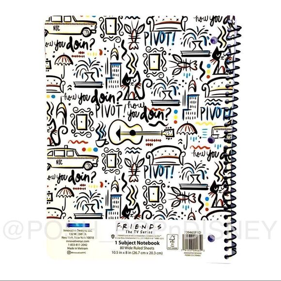 FRIENDS TV SHOW Spiral notebook iconic purple door and yellow frame - Picture 2 of 3